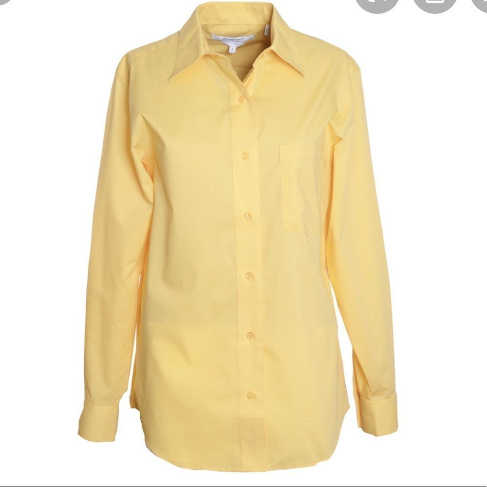 Yellow Color Foxcroft‎ Shirt Sz 2P